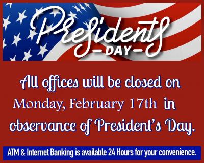 presidents day closure notice